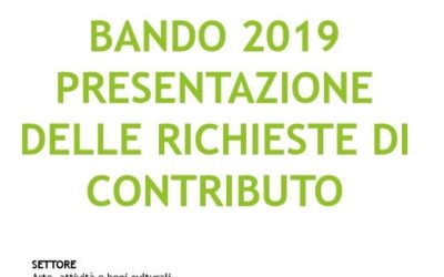 BANDO 2019 – Lancio bando 2019