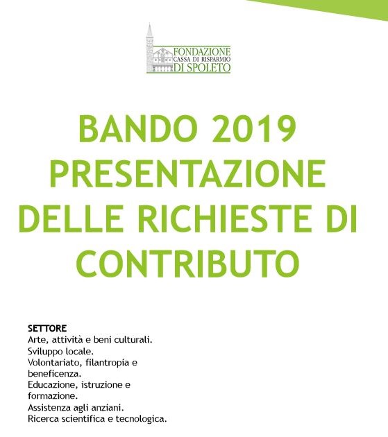 BANDO 2019 – Lancio bando 2019